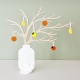 Arbre à décorer en bois, décoration d'intérieur évolutive, version été agrumes