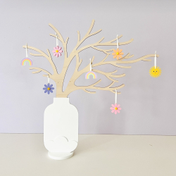 Arbre à décorer en bois, décoration d'intérieur évolutive