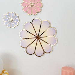 Bijou de mur fleur en plexiglas, dégradé de couleur
