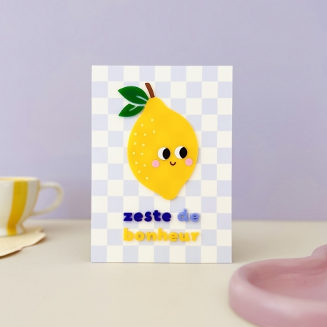 Affiche en plexiglas Zeste de bonheur, Décoration cuisine vitaminée Club P’tit déj