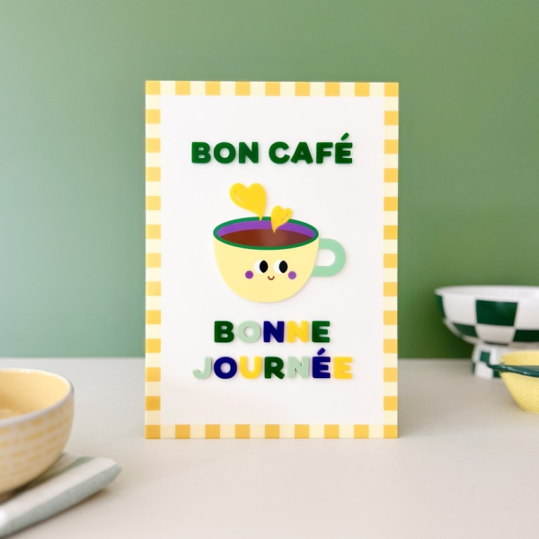 Affiche Bon café Bonne journée pour coin café