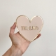 Décoration chambre enfant coeur plexi mat beige