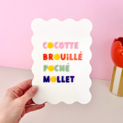 Décoration murale cuisine autour des cuissons de l’œuf