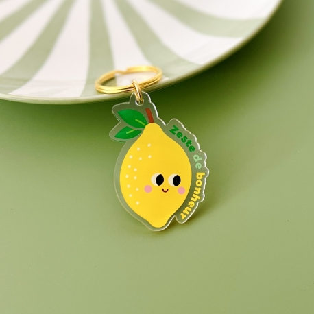Porte-clés Citron Zeste de bonheur