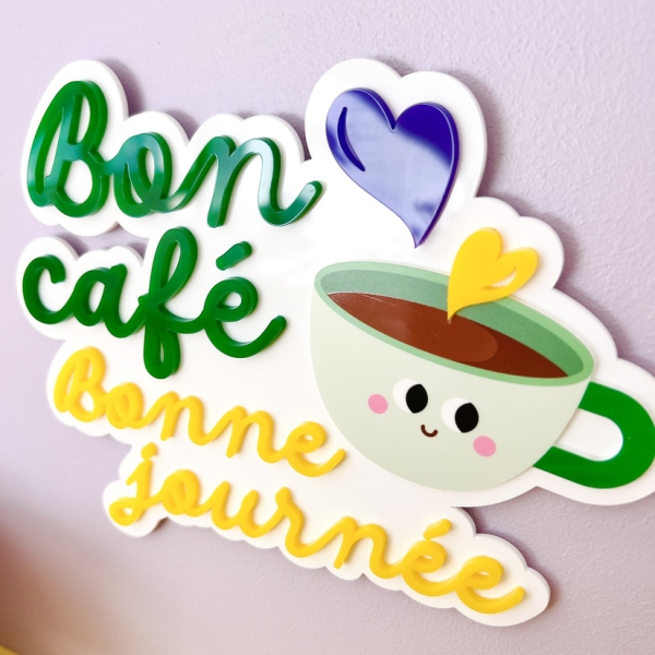 Enseigne murale café collection club p'tit dej