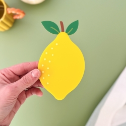 Décoration murale en forme de citron jaune pour cuisine