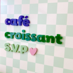 Affiche café croissant collection club p'tit dej