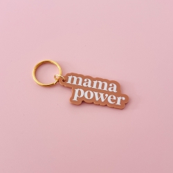 Porte-clés Mama power terracotta, cadeau fun maman