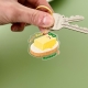 Porte-clés pain beurre bonheur illustration petit déjeuner