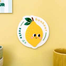 Décoration murale citron zeste de bonheur cuisine