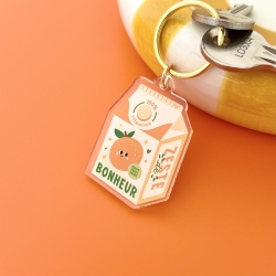 Porte-clés brique jus orange illustration