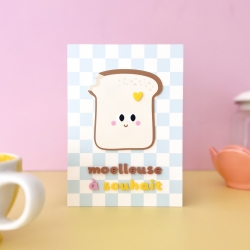 Affiche en plexiglas Brioche, message Moelleuse à souhait