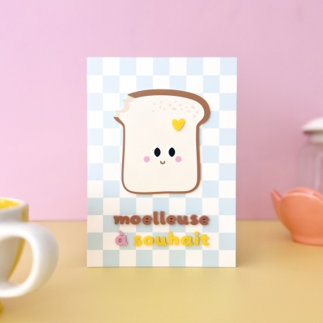 Affiche en plexiglas Brioche, message Moelleuse à souhait