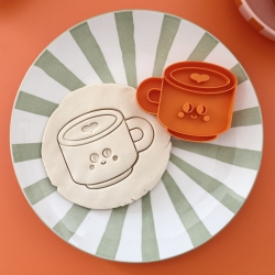 Emporte-pièce tasse café / matcha biscuit