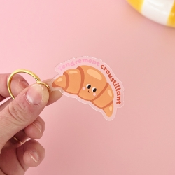 Porte-clés croissant tendre croustillant