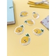 Sticker pailleté citron autocollant fruit