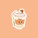 Sticker autocollant Café latté - Collection Club P'tit déj