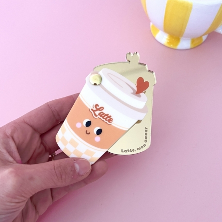 Miroir de poche Gobelet café latté