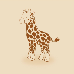 Personnalisés personnalisés thème girafe et savane - Print Your Love