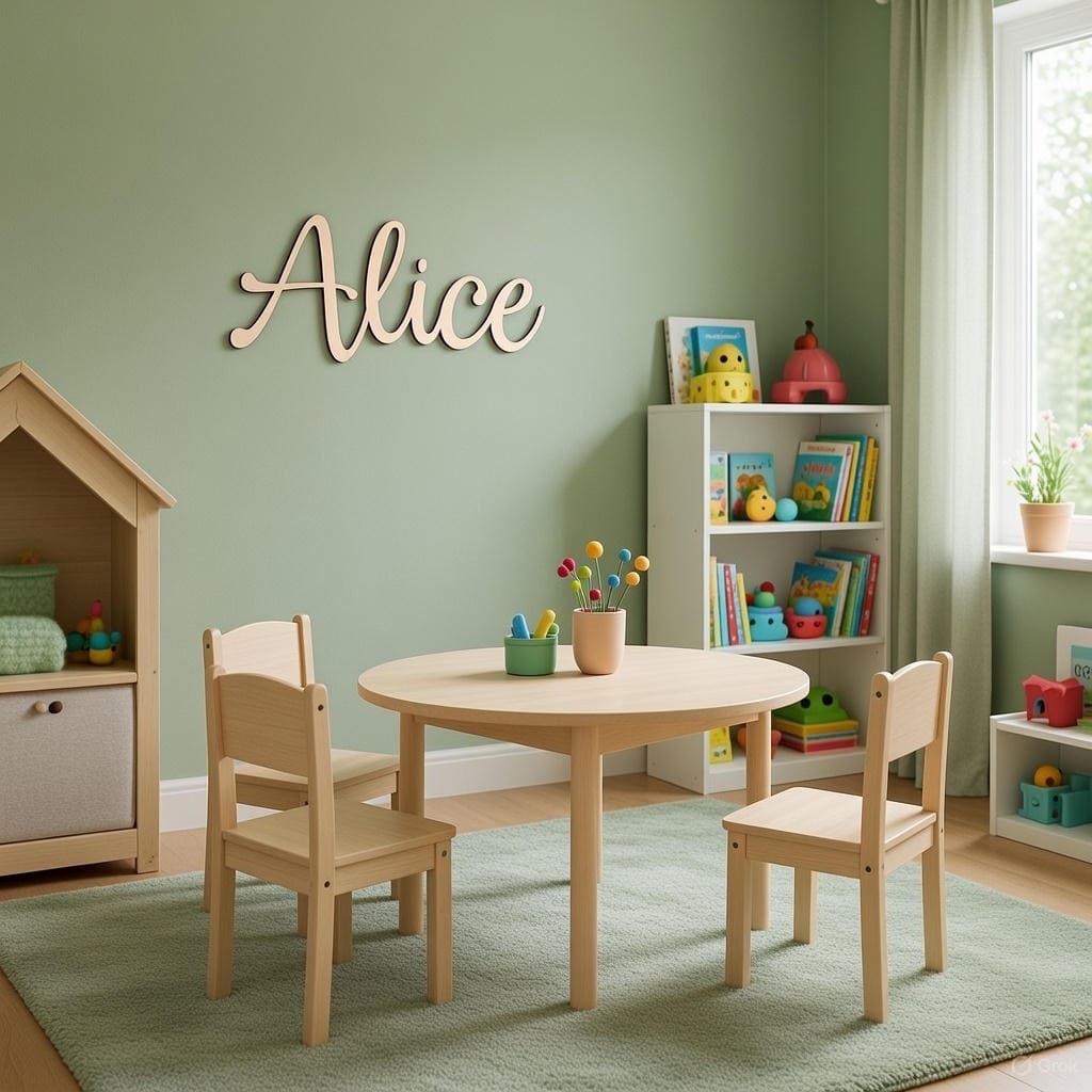 D&eacute;coration murale pr&eacute;nom en bois